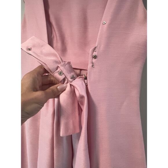 Vintage 1960s -70s Lord & Taylor Sleeveless Column Gown Pink Small Med JL - Picture 15 of 15